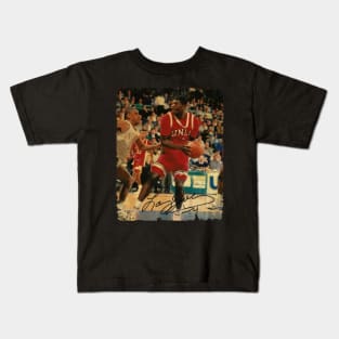 Larry Johnson - Vintage Design Of Basketball Kids T-Shirt